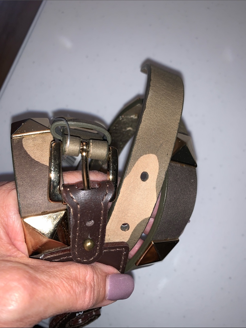 Michael Kors says medium belt camouflage